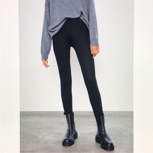 Zara Black High-Waist Leggings